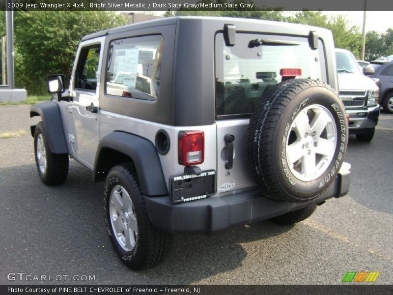 Bright Silver Metallic / Dark Slate Gray/Medium Slate Gray 2009 Jeep Wrangler X 4x4