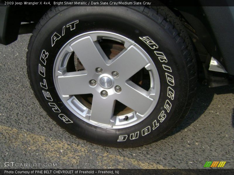 Bright Silver Metallic / Dark Slate Gray/Medium Slate Gray 2009 Jeep Wrangler X 4x4