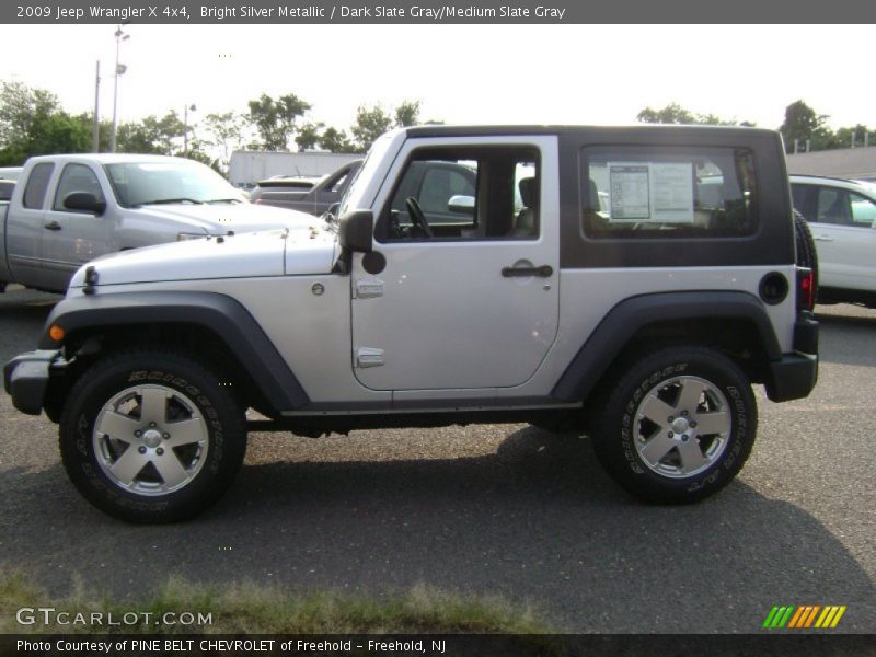 Bright Silver Metallic / Dark Slate Gray/Medium Slate Gray 2009 Jeep Wrangler X 4x4