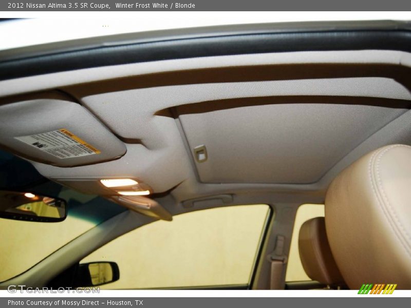 Winter Frost White / Blonde 2012 Nissan Altima 3.5 SR Coupe