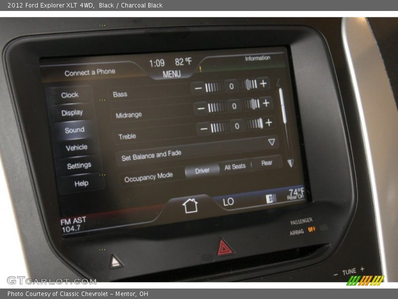 Black / Charcoal Black 2012 Ford Explorer XLT 4WD