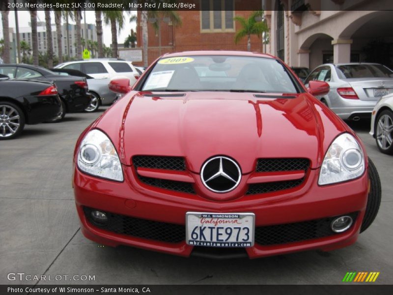 Mars Red / Black/Beige 2009 Mercedes-Benz SLK 300 Roadster