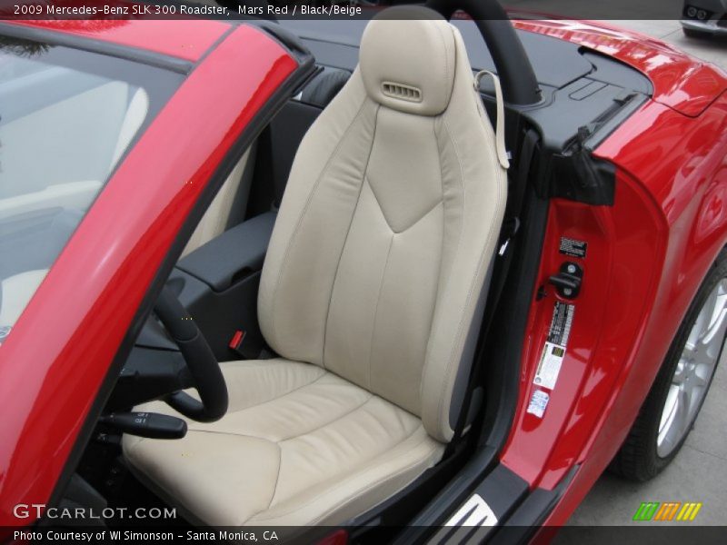Mars Red / Black/Beige 2009 Mercedes-Benz SLK 300 Roadster