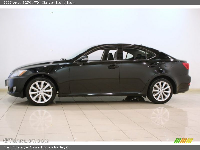 Obsidian Black / Black 2009 Lexus IS 250 AWD