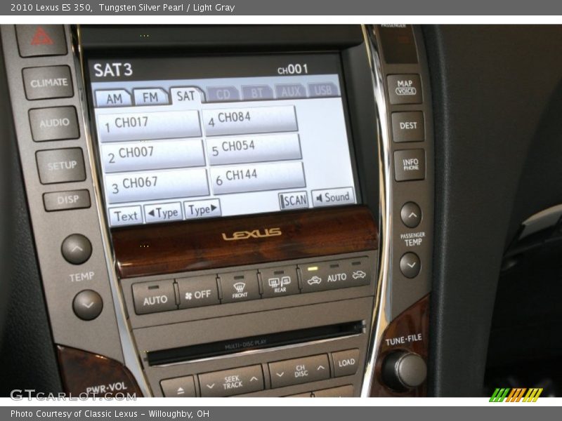 Tungsten Silver Pearl / Light Gray 2010 Lexus ES 350