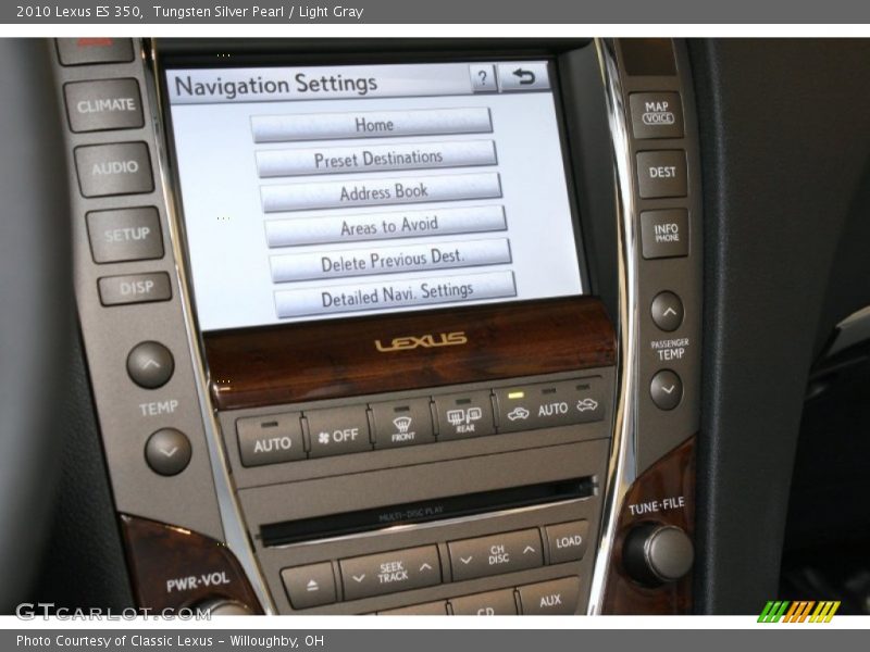 Tungsten Silver Pearl / Light Gray 2010 Lexus ES 350