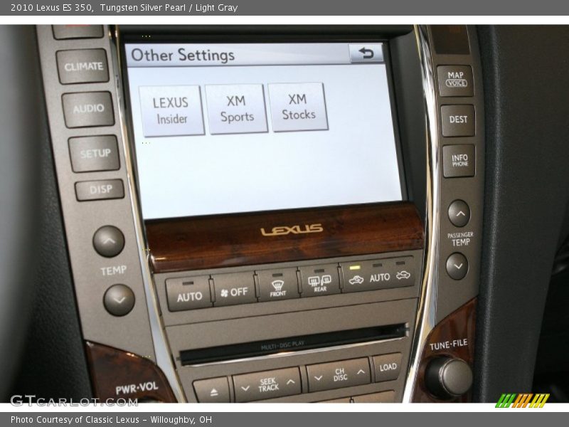 Tungsten Silver Pearl / Light Gray 2010 Lexus ES 350