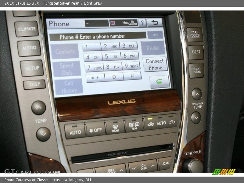 Tungsten Silver Pearl / Light Gray 2010 Lexus ES 350