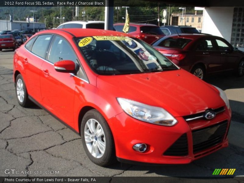 Race Red / Charcoal Black 2012 Ford Focus SEL Sedan