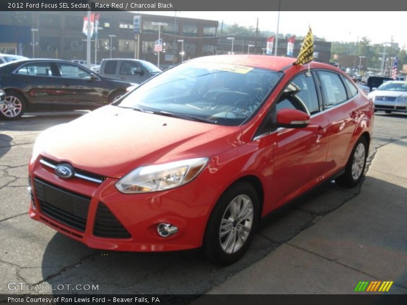 Race Red / Charcoal Black 2012 Ford Focus SEL Sedan