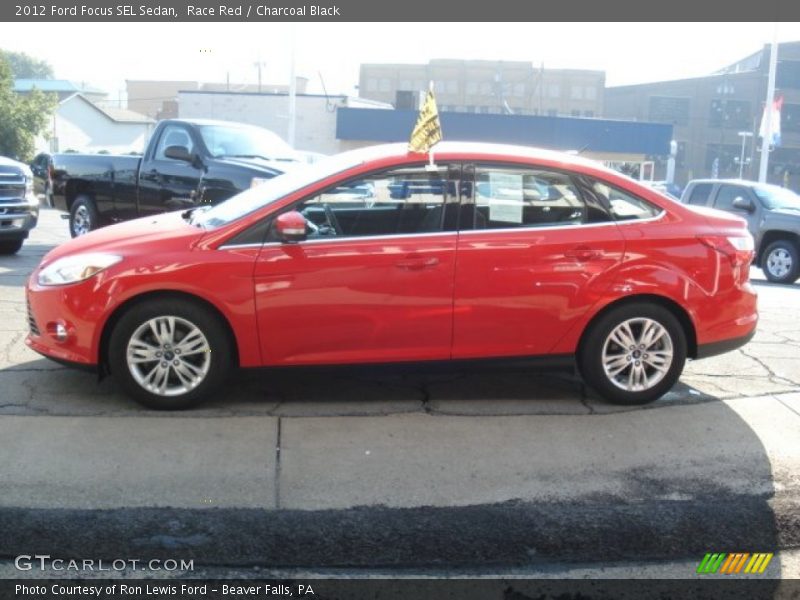 Race Red / Charcoal Black 2012 Ford Focus SEL Sedan