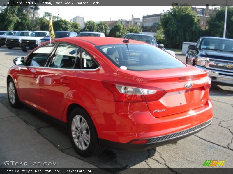 Race Red / Charcoal Black 2012 Ford Focus SEL Sedan