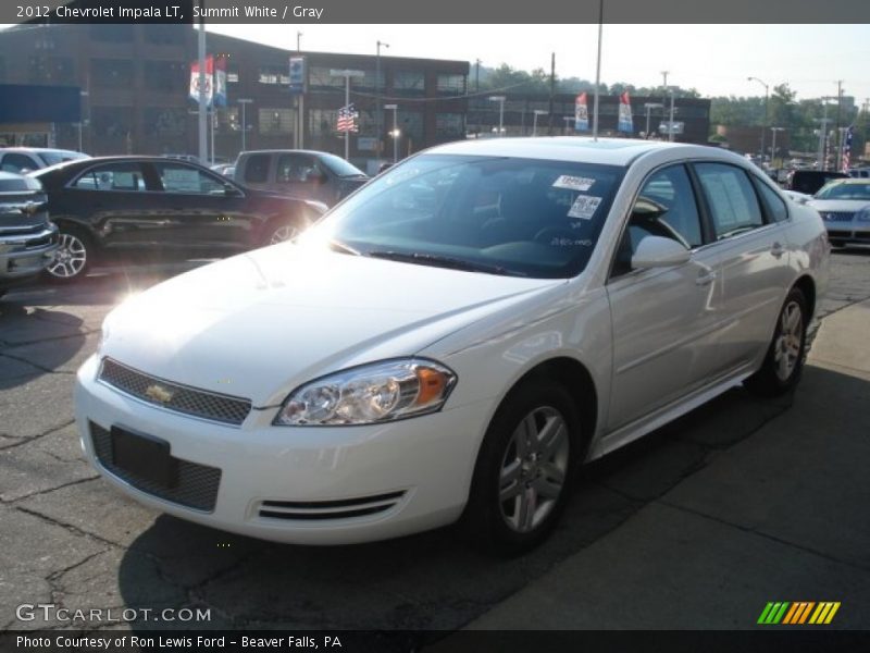 Summit White / Gray 2012 Chevrolet Impala LT