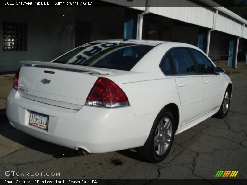 Summit White / Gray 2012 Chevrolet Impala LT