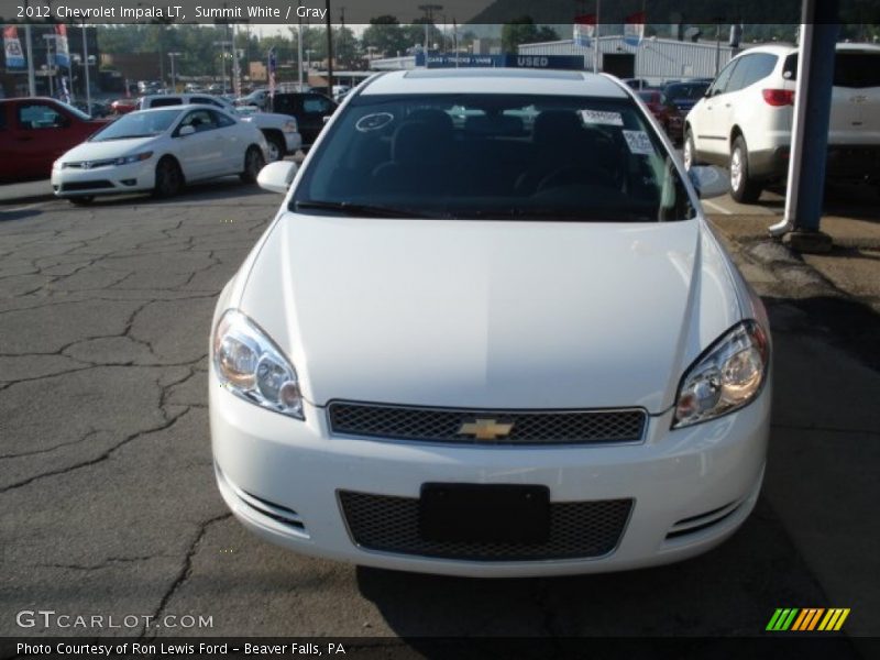 Summit White / Gray 2012 Chevrolet Impala LT
