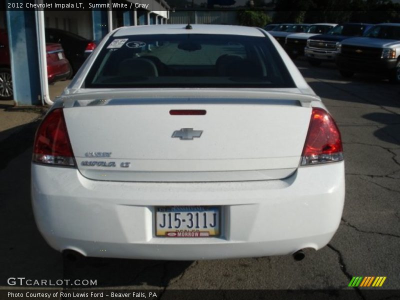 Summit White / Gray 2012 Chevrolet Impala LT