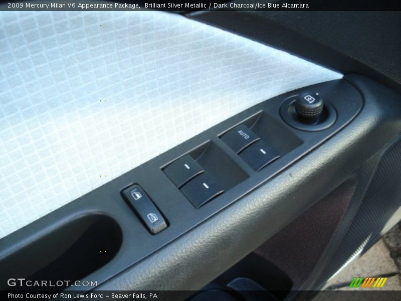 Brilliant Silver Metallic / Dark Charcoal/Ice Blue Alcantara 2009 Mercury Milan V6 Appearance Package