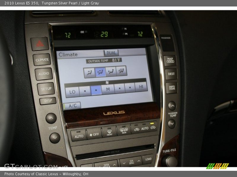 Tungsten Silver Pearl / Light Gray 2010 Lexus ES 350