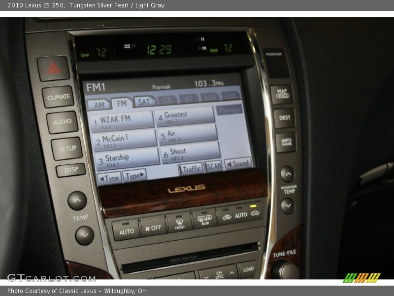 Tungsten Silver Pearl / Light Gray 2010 Lexus ES 350