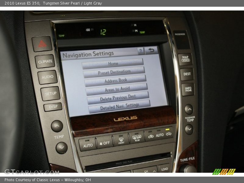 Tungsten Silver Pearl / Light Gray 2010 Lexus ES 350