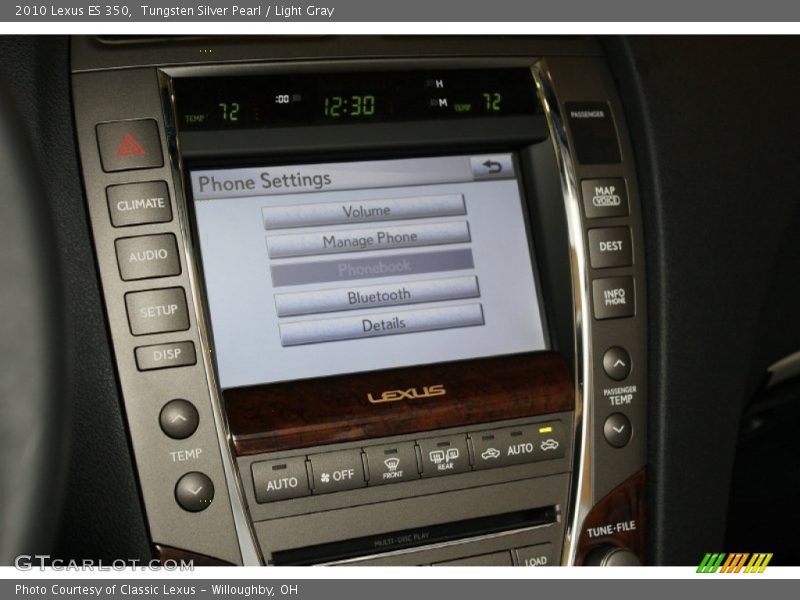 Tungsten Silver Pearl / Light Gray 2010 Lexus ES 350