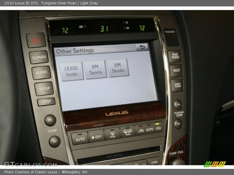 Tungsten Silver Pearl / Light Gray 2010 Lexus ES 350