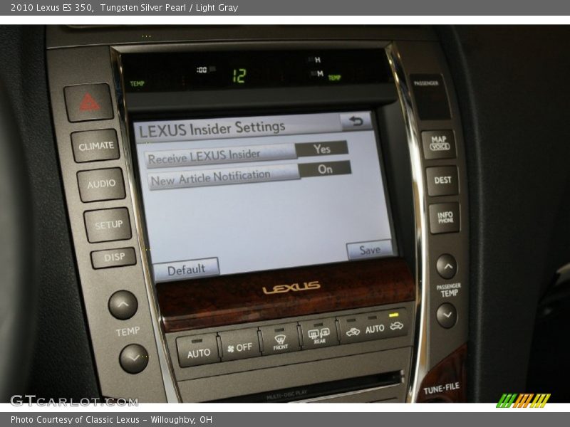 Tungsten Silver Pearl / Light Gray 2010 Lexus ES 350