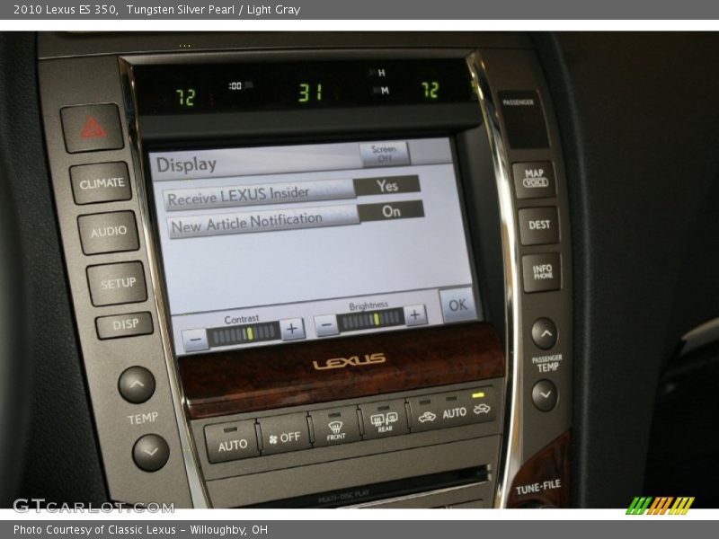Tungsten Silver Pearl / Light Gray 2010 Lexus ES 350