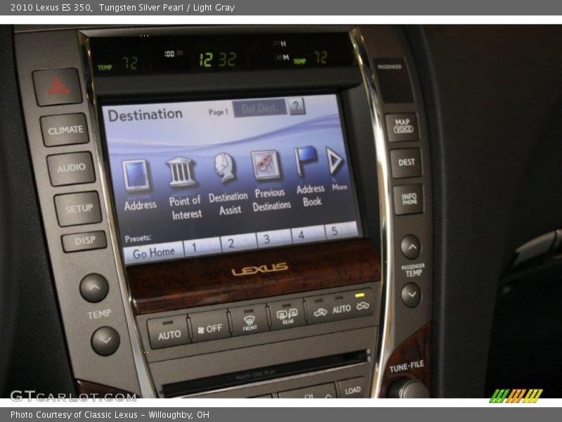 Tungsten Silver Pearl / Light Gray 2010 Lexus ES 350
