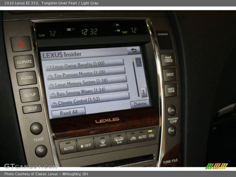 Tungsten Silver Pearl / Light Gray 2010 Lexus ES 350