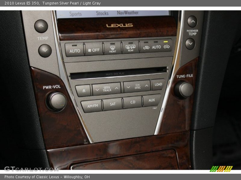 Tungsten Silver Pearl / Light Gray 2010 Lexus ES 350