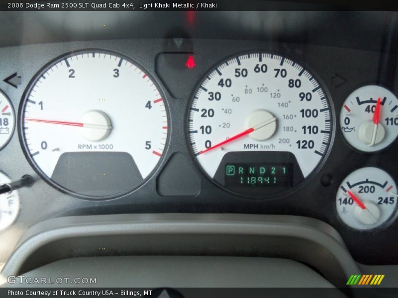 Light Khaki Metallic / Khaki 2006 Dodge Ram 2500 SLT Quad Cab 4x4