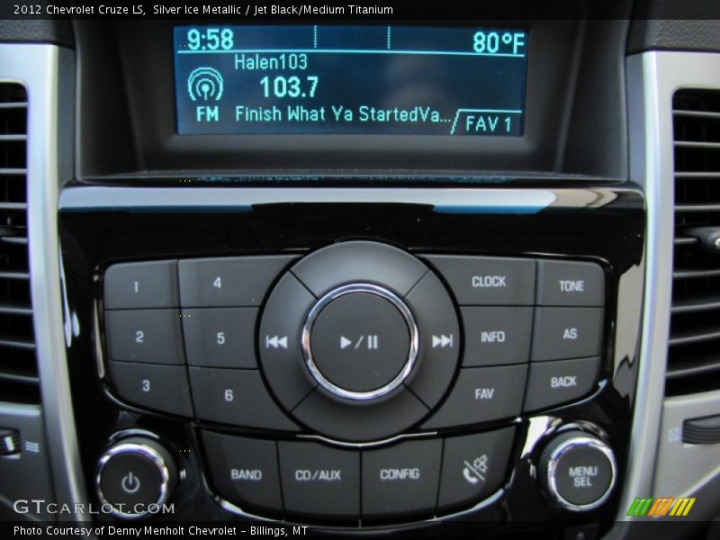 Silver Ice Metallic / Jet Black/Medium Titanium 2012 Chevrolet Cruze LS