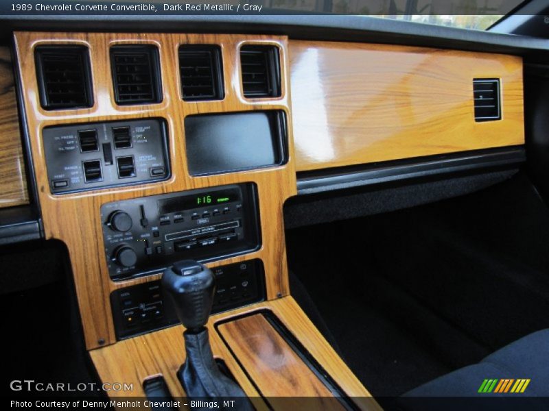 Dark Red Metallic / Gray 1989 Chevrolet Corvette Convertible