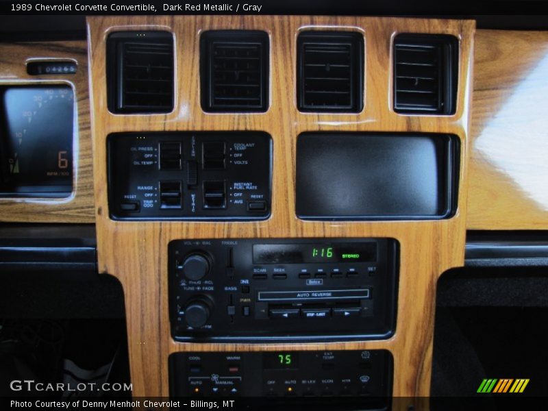 Dark Red Metallic / Gray 1989 Chevrolet Corvette Convertible