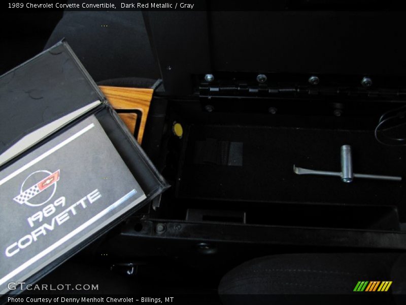 Dark Red Metallic / Gray 1989 Chevrolet Corvette Convertible