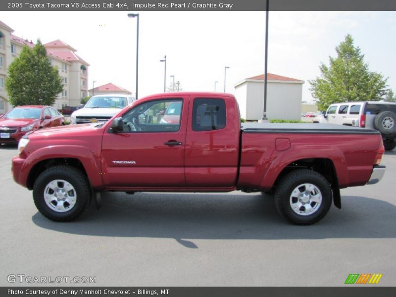 Impulse Red Pearl / Graphite Gray 2005 Toyota Tacoma V6 Access Cab 4x4