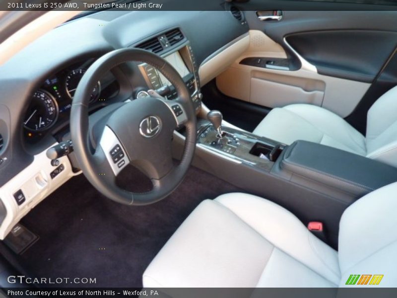 Tungsten Pearl / Light Gray 2011 Lexus IS 250 AWD