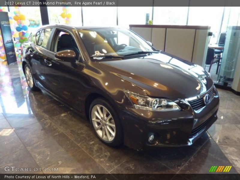 Fire Agate Pearl / Black 2012 Lexus CT 200h Hybrid Premium