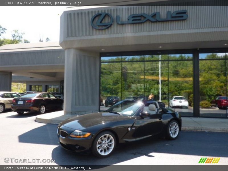 Jet Black / Beige 2003 BMW Z4 2.5i Roadster