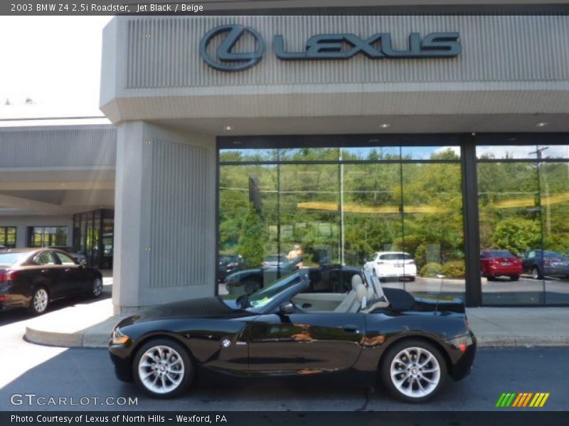 Jet Black / Beige 2003 BMW Z4 2.5i Roadster