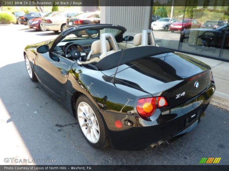 Jet Black / Beige 2003 BMW Z4 2.5i Roadster