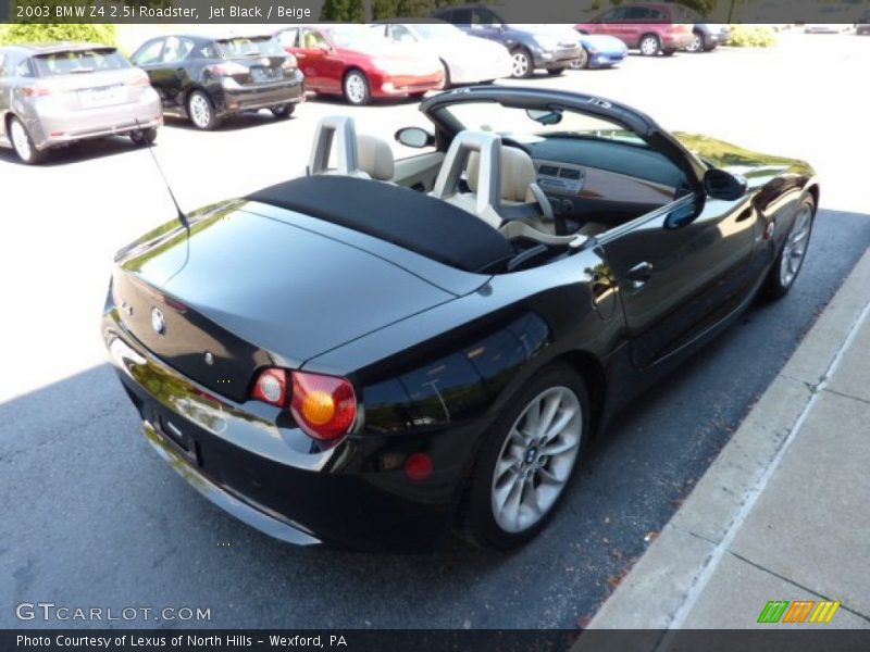 Jet Black / Beige 2003 BMW Z4 2.5i Roadster