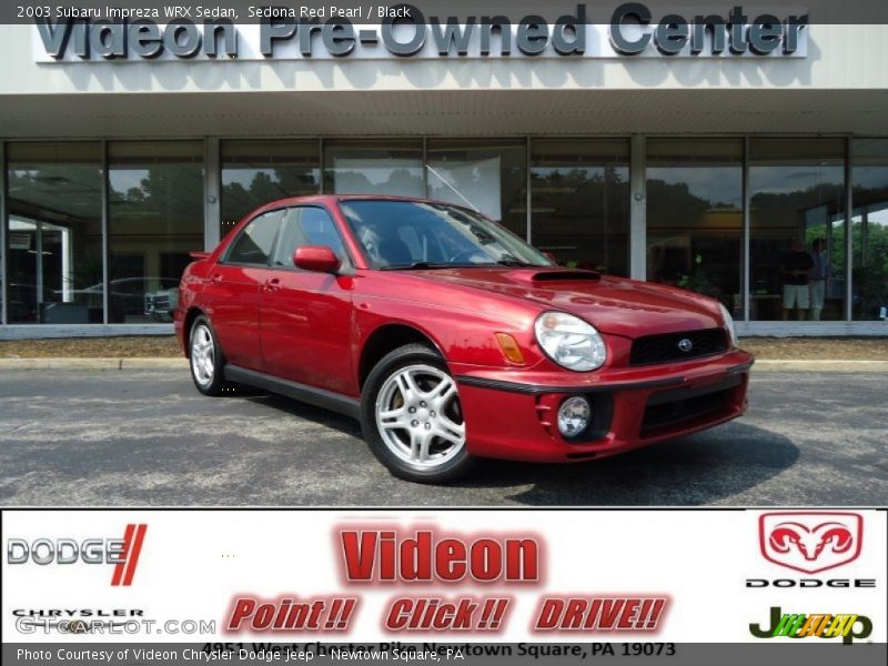 Sedona Red Pearl / Black 2003 Subaru Impreza WRX Sedan