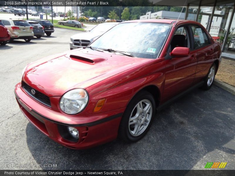 Sedona Red Pearl / Black 2003 Subaru Impreza WRX Sedan