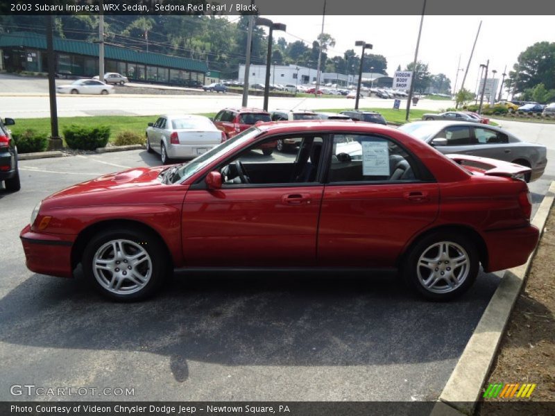 Sedona Red Pearl / Black 2003 Subaru Impreza WRX Sedan