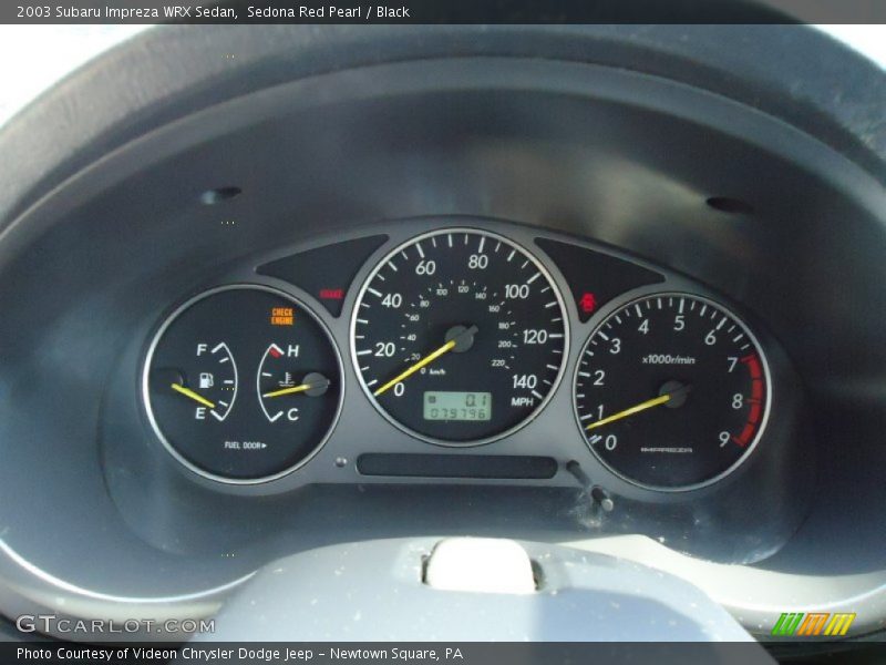  2003 Impreza WRX Sedan WRX Sedan Gauges