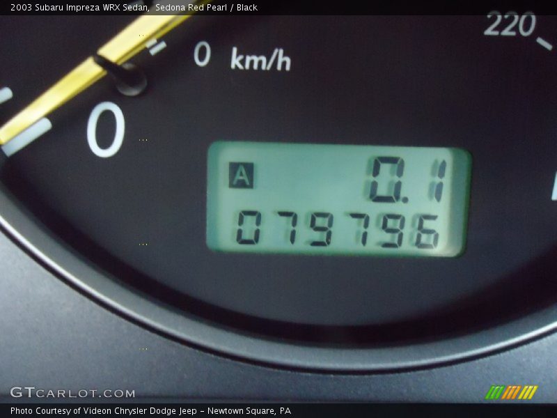 Sedona Red Pearl / Black 2003 Subaru Impreza WRX Sedan