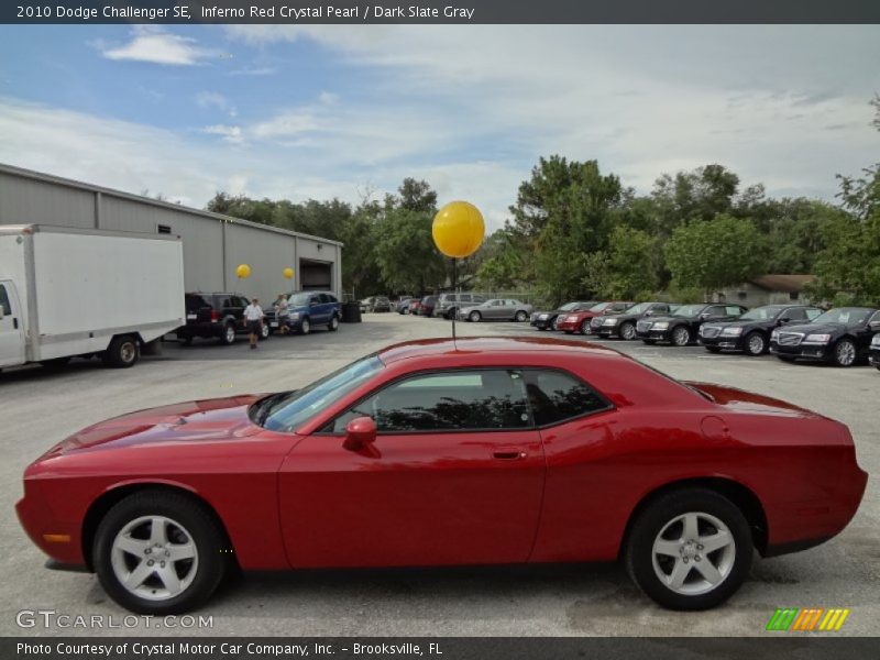 Inferno Red Crystal Pearl / Dark Slate Gray 2010 Dodge Challenger SE