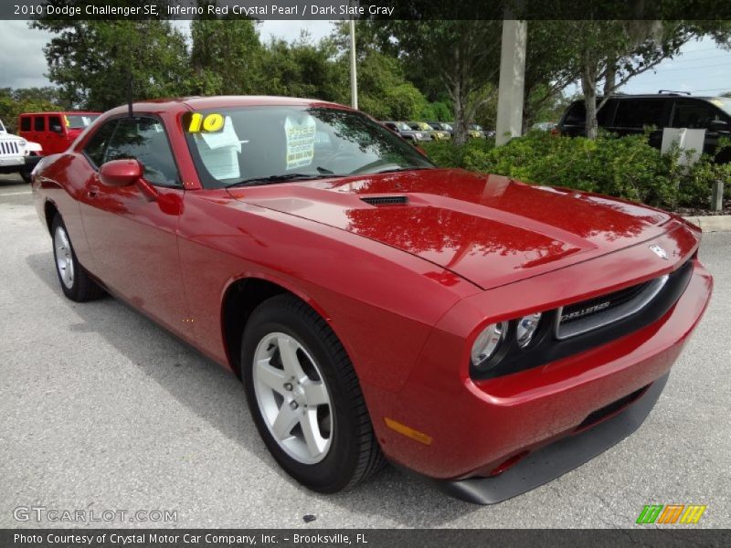 Inferno Red Crystal Pearl / Dark Slate Gray 2010 Dodge Challenger SE